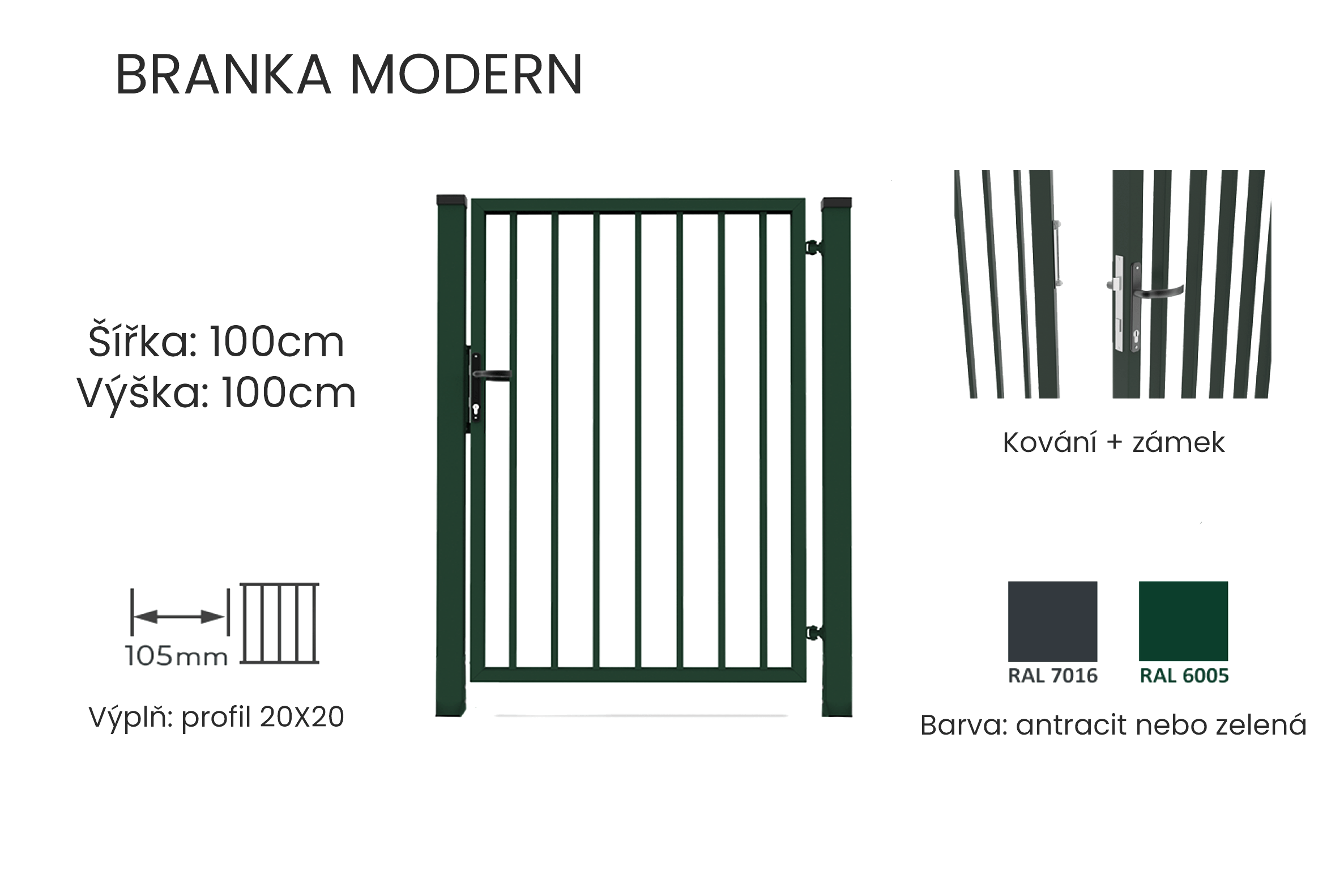 Branka MODERN - šířka 100cm